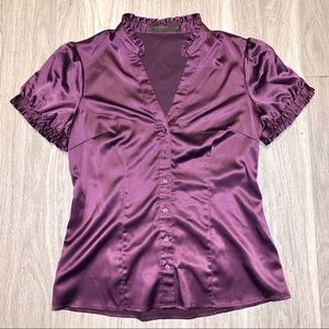 The Limited Purple Button Up Blouse